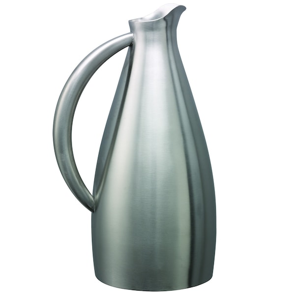 Service Ideas Altus Series Water Pitcher, Stainless Steel, 2 Liter, Brushed Stainless ALTUWPBS - main